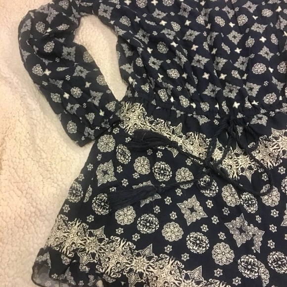 NWT blue boho Off The Shoulder Romper - Picture 2 of 3